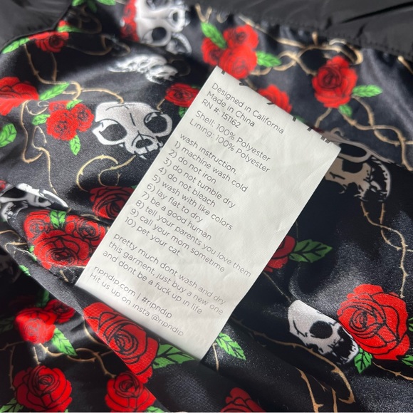 Rip n Dip Dead Roses Skeleton Jacket in Black - Picture 9 of 9